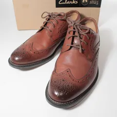 Clarks レザー ウィングチップ ドレスシューズ 25cm