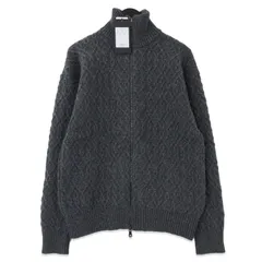 未使用 JUHA ユハ CABLE DRIVERS KNIT 10200502 ジップ セーター ウール 日本製 GRAY 4 タグ付き71010949のサムネイル