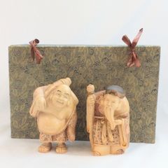 置物　布袋尊　福禄寿　2点セット