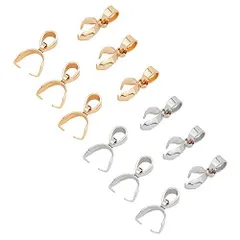 1種_2色-40個 UNICRAFTALE 約40個 2色 ステンレス バチカン ステンレス スナップオンベイル ピンチベイル ピンチクラスプ クリップクラスプベイル ネックレスクラスプ ペンダントベイル バチカンパーツ 留め金 ネックレスブレスレット アクセ