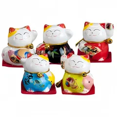 博 招き猫置物 招き猫 置物 おしゃれ 猫 グッズ おしゃれ 雑貨 招き猫 置物 小さい 招き猫商売繁盛 開店祝い 猫 開運 厄除け 福を招く 焼き物の 猫の置物 まねきねこ 置物 インテリア 可愛らしいデザイン 幸運を祈り ネコグッズ 雑貨 プレゼント 贈 