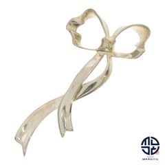 TIFFANY & CO. Tiffany ティファニー 925 SILVER シルバー りぼん リボン ブローチ ジュエリー アクセサリー ブランド ※ポスト投稿でのご発送になります。
