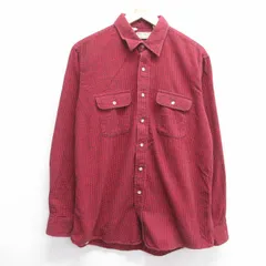 L/古着 エルエルビーン LLBEAN 長袖 フランネル シャツ メンズ 80s コットン 赤他 レッド チェック spe 25mar04 中古 トップス