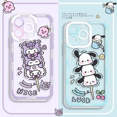 iPhone16E iPhone16Proケース クリア透明 iphoneケース 可愛い ソフトケース スマホケース iphone15proケース iphone14ケース iPhone13ケース iPhone7 iPhone12ケース かわいい Kuromi