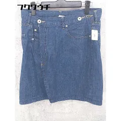 ◇ niko and... ニコアンド 膝丈 フレア デニム スカート 4 インディゴ * 1002799920377 【中古】 【1002799920377】