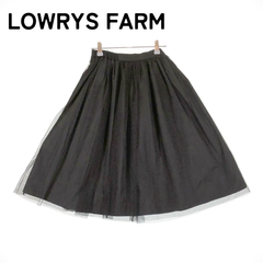 【完売商品】 ローリーズファーム LOWRYS FARM ★履くだけでフェミニンなスタイルが決まる★ チュールギャザーミディスカート 【F フリーサイズ】