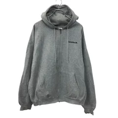 Champion ジップアップ 無地 スウェット パーカー XL ライトグレー チャンピオン 裏起毛 ワンポイントロゴ 古着卸 アメリカ仕入 a708-6113