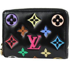 LOUIS VUITTON/ルイ ヴィトン　LV × TM ポルトフォイユ ルー（コンパクトウォレット/ミニウォレット/二つ折財布）　村上隆 モノグラム マルチカラー エンボス ラムレザー　ノワール（ブラック）　M13829【未使用品】