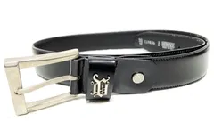 Versace ヴェルサーチ y2k レザーベルトarchive vintage vintage versace versuse silver lion studded black leather