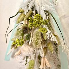 ＊Natural＊初夏のさわやかグリーン スワッグ♡ドライフラワースワッグ Natural＊初夏のさわやかグリーン スワッグ♡ドライフラワー