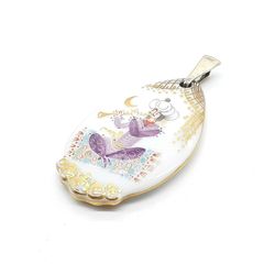 Meissen マイセン ネックレス ペンダントトップ チャーム SILVER 835 シルバー 6S アラビアンナイト ヴィンテージ 陶器