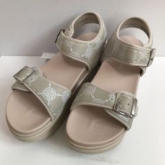 Anne Coquine アンコキーヌ　幅が調整できる厚底サンダル　トープモノグラム　LL25.0?p～25.5?p　タ