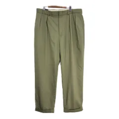 90年代 Polo by Ralph Lauren ポロ ラルフローレン 2タック スラックスパンツ グリーン (メンズ W38 L30) 中古 古着 T0615