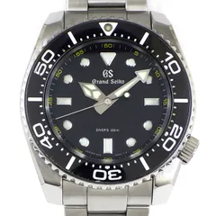 グランドセイコー Grand Seiko 腕時計 スポーツコレクション SBGX335/9F61-0AL0 ダイバーズウォッチ 夜光インデックス 夜光針 回転ベゼル ブラック文字盤 SS クオーツアナログ 【箱・保付き】 【中古】