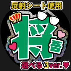 【F-ini-緑】田島INI将吾　反射シート　うちわ文字　ファンサうちわ　名前文字　コンサートライブのサムネイル