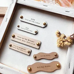 <Lサイズ>【文字オーダー】木製アートタグ  選べるデザイン・カラー　ファーストアート　ネームプレート　ネームタグ　フィンガーアート　記念プレート　お好きな文章がオーダー出来ます