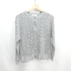 ◇ ⊂ Φ Samansa Mos2 blue サマンサモスモス ブルー 長袖 カーディガン サイズF グレー レディース E  【1412090026119】