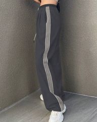 ［2025ssスポーツコア］トラックパンツ ラインパンツ モノグラムテープトラック ビンテージ ブーツカット スウェット ジャージ 刺繍ロゴ adidas  NERDY NIKE ナイキ KBF