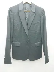 ◇ UNITED ARROWS BLUE LABEL ウール100% ビジネス オフィス タキシード 長袖 ジャケット サイズL ブラック メンズ P  【1304100023686】