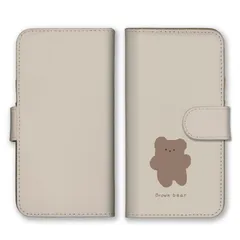 iPhone 16 Pro ケース 手帳型 アイフォン16プロ スマホケース 携帯ケース くまさん クマ テディベア 熊 可愛い 大人女子 韓国 くすみカラー 水色 ピンク デザイン  スマホカバー カラー08