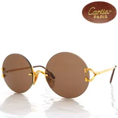 【最終値下げ】カルティエ　ゴールドオーバルフレーム サングラス 2025年最新】Cartier フレームカラー：ゴールド サングラスの人気