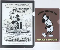 【中古】クリアファイル ミッキーマウス(蒸気船ウィリー/ブラウン) ＜Mickey＞ Memorial クリアファイルセット 「一番くじ ディズニー ファンタジア 85th Anniversary Memories of＜Mickey＞」 G賞