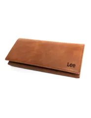 Lee リー 財布 長財布 0520368 ロゴ刺繍 サイフ メンズ レディース (フリーサイズ(男女兼用), ブラウン)