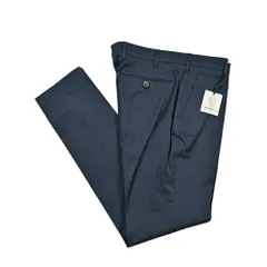 BERWICH ベルウィッチ / MORELLO コットン100% ノータックスリムパンツ ソラーロ 春夏秋 ネイビー 424590