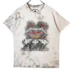 メタリカMetallica半袖TシャツメタルバンドTシャツバンTアーティストTタイダイ染めmaster of puppetsメタルマスター白ホワイト灰色グレーvintageヴィンテージ41216