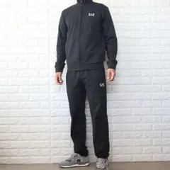 ジップトレーナー リブ無しスウェットパンツ 上下セット メンズ ネイビー EA7 エンポリオ アルマーニ 8NPM52 PJ05Z 8NPP51 PJ05Z