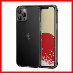 【セール中】 iPhone 12 Pro Max_半透明 ? 黒 【 360°エアバッグ ? 音響強化 ? 黄変防止 】ONES iPhone12ProMax 