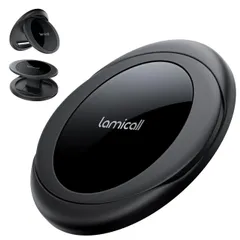 【2023新登場】 Lamicall マグネット式 スマホ リング ホルダー : iphone 携帯電話 バンカーリング 柔らかいベルト 強力 スタンド機能 磁気増強 メタルリング付き 取り外し可能 Magsafe対応 iPhone 15 15 Plus