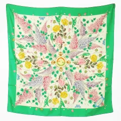 グッチ GUCCI スカーフ シルク 絹 大判 スプリングフラワー バラ