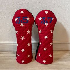 ゴルフヘッドカバー　フェアウェイウッド用2点セット　ハンドメイド