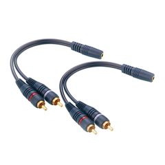 EIGHTNOO RCAケーブル 3.5mm(メス) - 2RCA(オス) ステレオミニプラグ 2本 RCA 3.5mm 変換ケーブル 高いシールド 金メッキ端子 ステレオ オーディオケーブル AUX