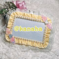 【黄色 イエロー】A7サイズ 硬質ケース 硬質カード デコケース