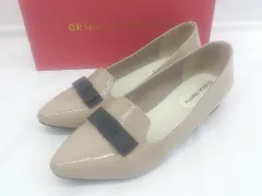 ◇ ◎ Oriental Traffic オリエンタルトラフィック ポインテッドトゥ ローヒール パンプス サイズ38 ベージュ レディース E  【1304180003431】