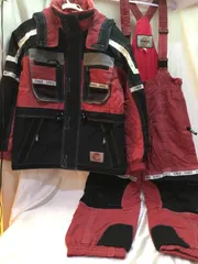 ESMIX スキーウェア上下セット レッド×ブラック /M