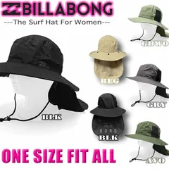 ビラボン サーフハット レディース BILLABONG つば広 ビーチハット サーフブランド 日除けフラップ付き 撥水加工 接触冷感  BE013-922