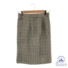 ☆極美品☆ スカート 膝丈 レディース チェック 日本製 901-591 送料無料