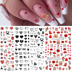 【新着商品】ネイルシール 女性 ネイルパーツ セルフネイル DIY 可愛い人気 ネイルステッカー おしゃれな バレンタインデー 綺麗です 8枚 愛 LANODO