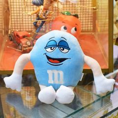 【ブルー】エムアンドエムズ プラッシュドール M&Ms 人形 ぬいぐるみ クッション アメリカン雑貨 ガレージ インテリア
