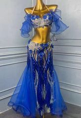 Hoyda ブルー ベリーダンス衣装 セットアップ - メルカリ