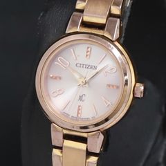 美品❣️クロスシーxC H018 白文字盤 イエローゴールド 電波ソーラー