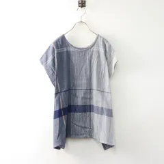 美品 玉木新雌 タマキニイメ tamaki niime fuwa-T SHORT＼ネイビー ラウンドネック ブラウス フワT ショート【2400014637083】のサムネイル