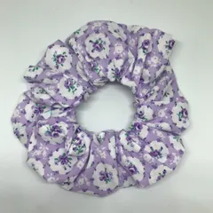 花柄シュシュ(パープル)