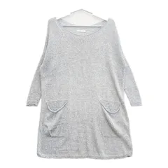 GALERIE VIE コットンニット ワンピース 擬麻加工 チュニック ライトブルー レディース ギャルリーヴィー【中古】5-0609M∞