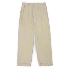 ポロゴルフ POLO GOLF 90s 90年代 2タック コットンシルクトラウザー スラックス ラルフローレン Ralph Lauren USA ヴィンテージ 古着 メンズ パンツ ライトベージュ アイボリー W32 L32【中古】