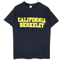 80sUSA製チャンピオンChampionカレッジ系半袖Tシャツ袖シングルステッチCALIFORNIAカリフォルニア紺ネイビー黄色イエローvintageヴィンテージ40315