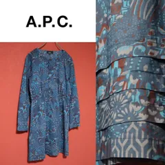 A.P.C 花柄ワンピース A.P.C. 花柄 ワンピース ピンク 青系 - メルカリ